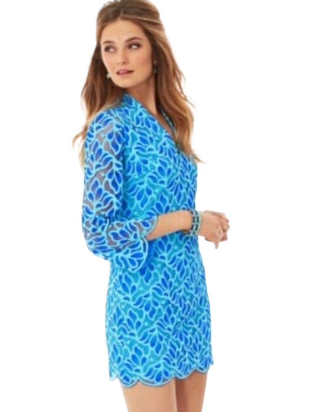 Lilly Pulitzer Blue Patterned Mini Dress - Picture 4 of 16